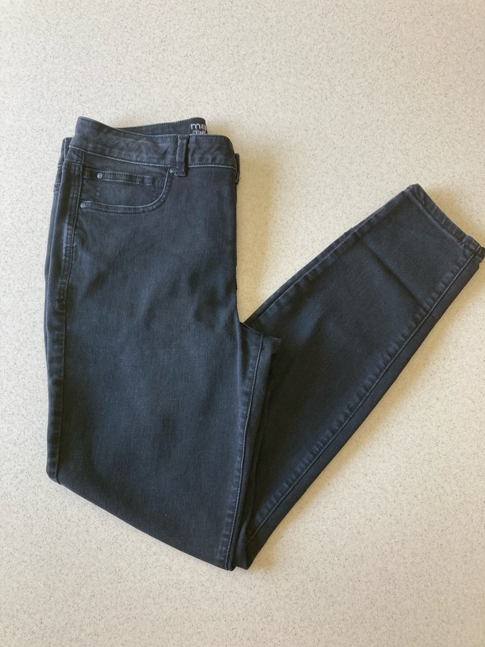 Maurices Black Skinny Jeans High-Rise Ever-Flex Women Sz 14 Long